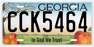 GA license plate CCK5464
