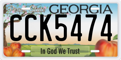 GA license plate CCK5474