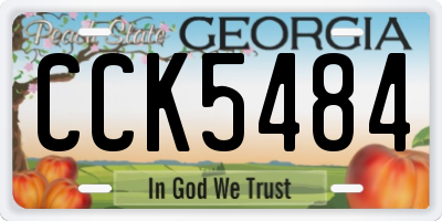 GA license plate CCK5484