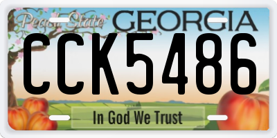 GA license plate CCK5486