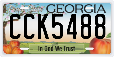 GA license plate CCK5488