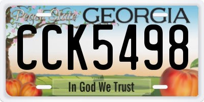 GA license plate CCK5498
