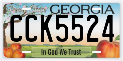 GA license plate CCK5524