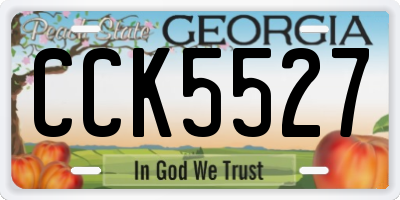 GA license plate CCK5527