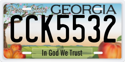 GA license plate CCK5532
