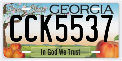 GA license plate CCK5537