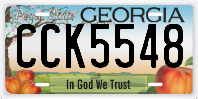 GA license plate CCK5548