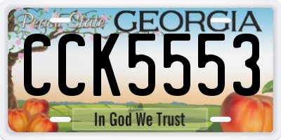GA license plate CCK5553