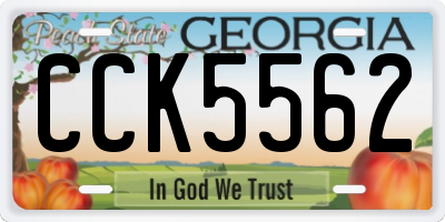 GA license plate CCK5562