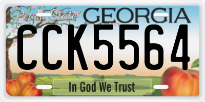 GA license plate CCK5564