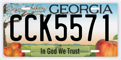 GA license plate CCK5571