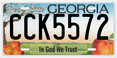 GA license plate CCK5572