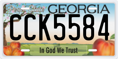 GA license plate CCK5584