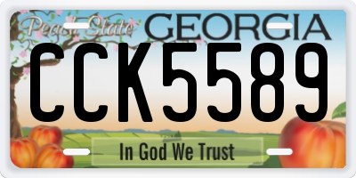 GA license plate CCK5589