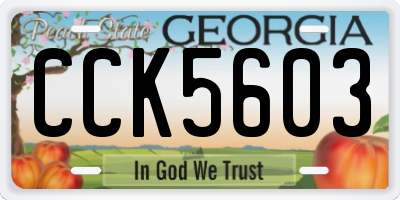 GA license plate CCK5603