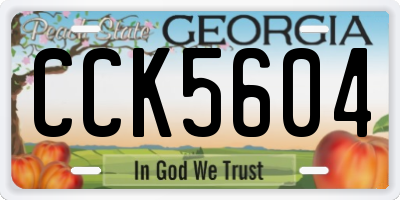 GA license plate CCK5604