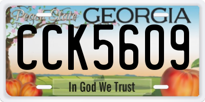 GA license plate CCK5609
