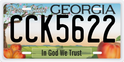 GA license plate CCK5622