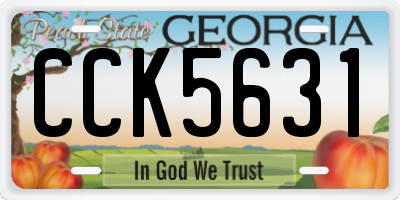 GA license plate CCK5631
