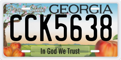 GA license plate CCK5638