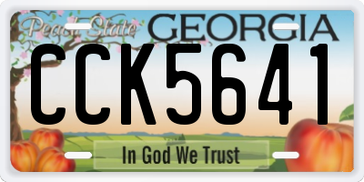 GA license plate CCK5641