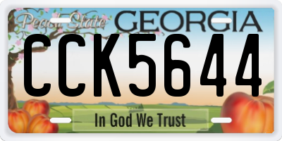 GA license plate CCK5644