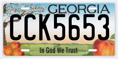 GA license plate CCK5653