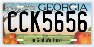 GA license plate CCK5656