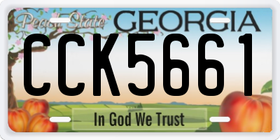 GA license plate CCK5661