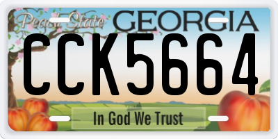 GA license plate CCK5664