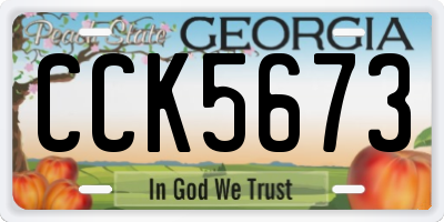 GA license plate CCK5673