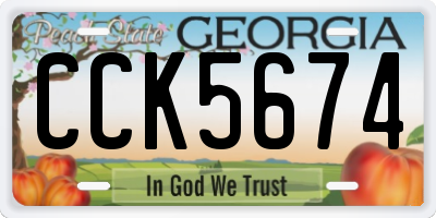 GA license plate CCK5674