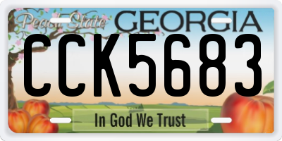 GA license plate CCK5683