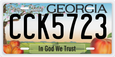 GA license plate CCK5723