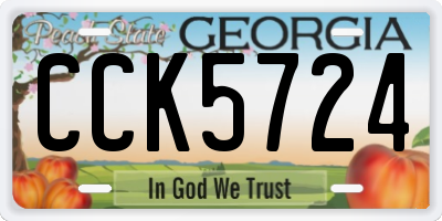 GA license plate CCK5724