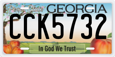 GA license plate CCK5732