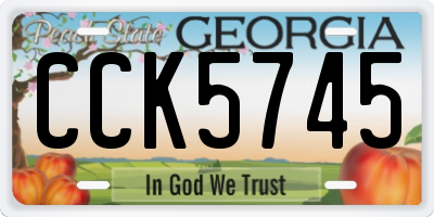 GA license plate CCK5745