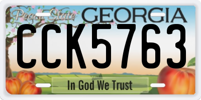GA license plate CCK5763