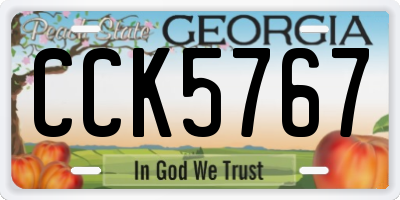 GA license plate CCK5767