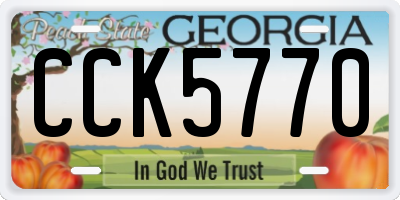 GA license plate CCK5770