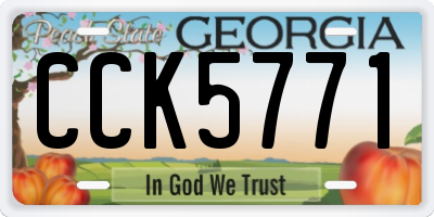 GA license plate CCK5771