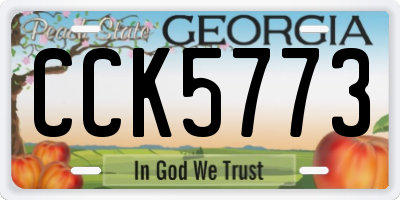 GA license plate CCK5773