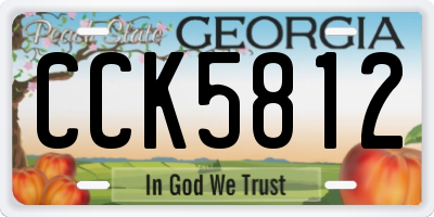 GA license plate CCK5812