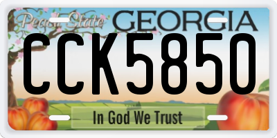GA license plate CCK5850