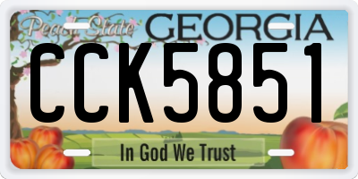 GA license plate CCK5851