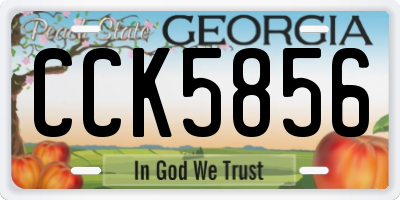 GA license plate CCK5856