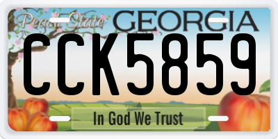 GA license plate CCK5859