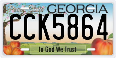 GA license plate CCK5864