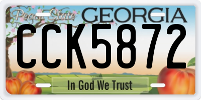 GA license plate CCK5872
