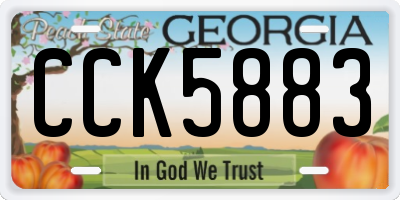 GA license plate CCK5883